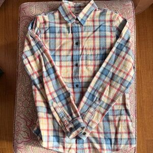 L.L. Bean Multicolor Plaid Button Down Shirt